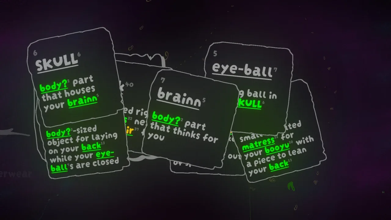 Nick's Recursive Videogame About Deciphering Word Puzzles to Discover Your Identity and Redefine the